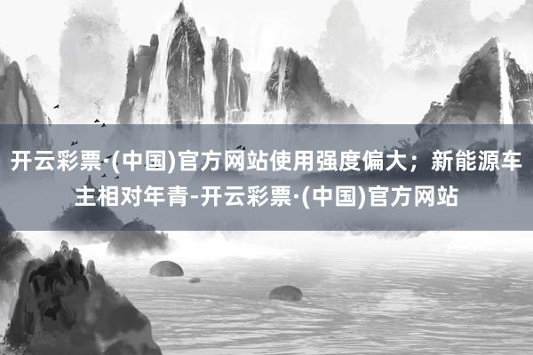 开云彩票·(中国)官方网站使用强度偏大；新能源车主相对年青-开云彩票·(中国)官方网站