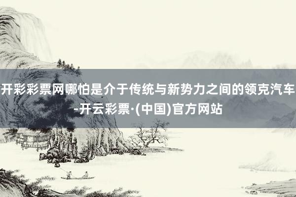 开彩彩票网哪怕是介于传统与新势力之间的领克汽车-开云彩票·(中国)官方网站