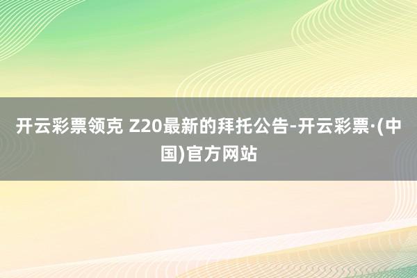 开云彩票领克 Z20最新的拜托公告-开云彩票·(中国)官方网站