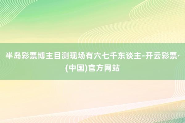 半岛彩票博主目测现场有六七千东谈主-开云彩票·(中国)官方网站