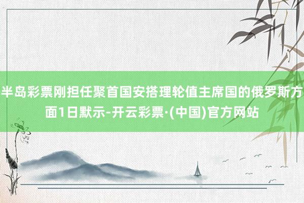 半岛彩票刚担任聚首国安搭理轮值主席国的俄罗斯方面1日默示-开云彩票·(中国)官方网站